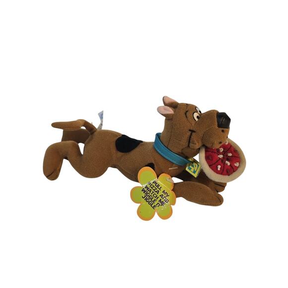 Applause Scooby-Doo 7" Plush Bean Bag Stuffed Wiggle Pizza Pull Toy Shaking - Picture 1 of 8
